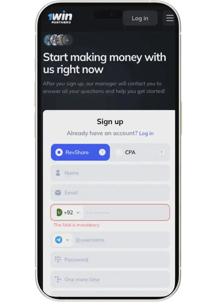 Join 1win affiliate program