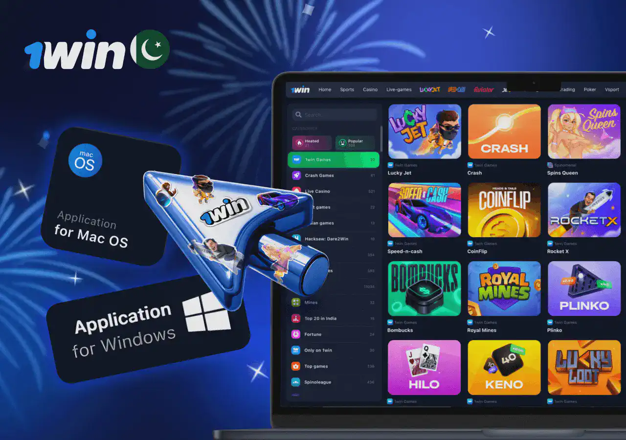 Get 1win app for PC