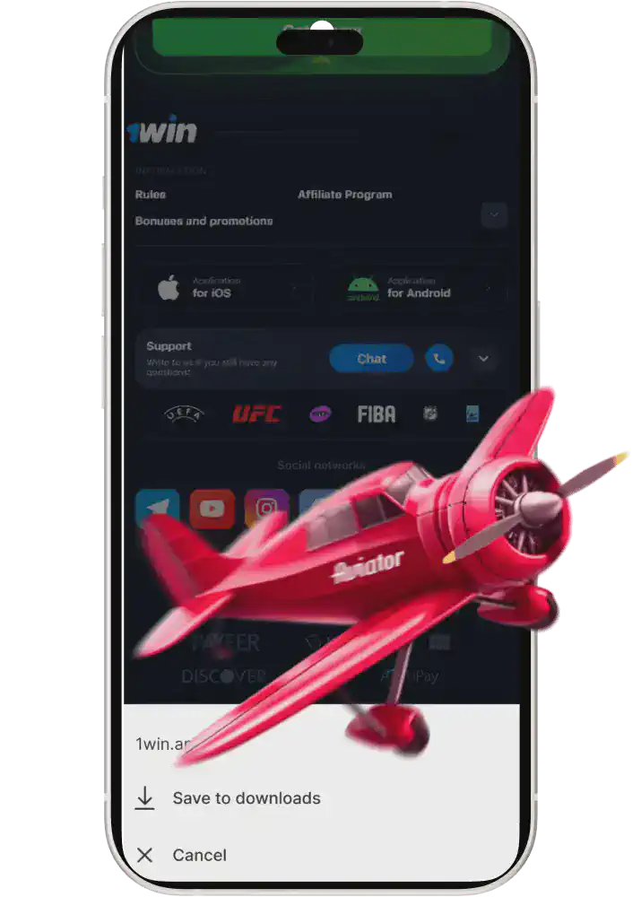 Get 1win Aviator app for Android