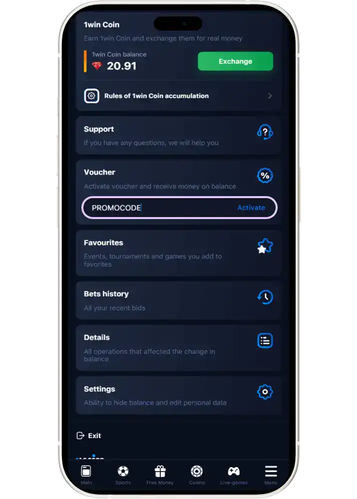 Latest 1win bonus codes