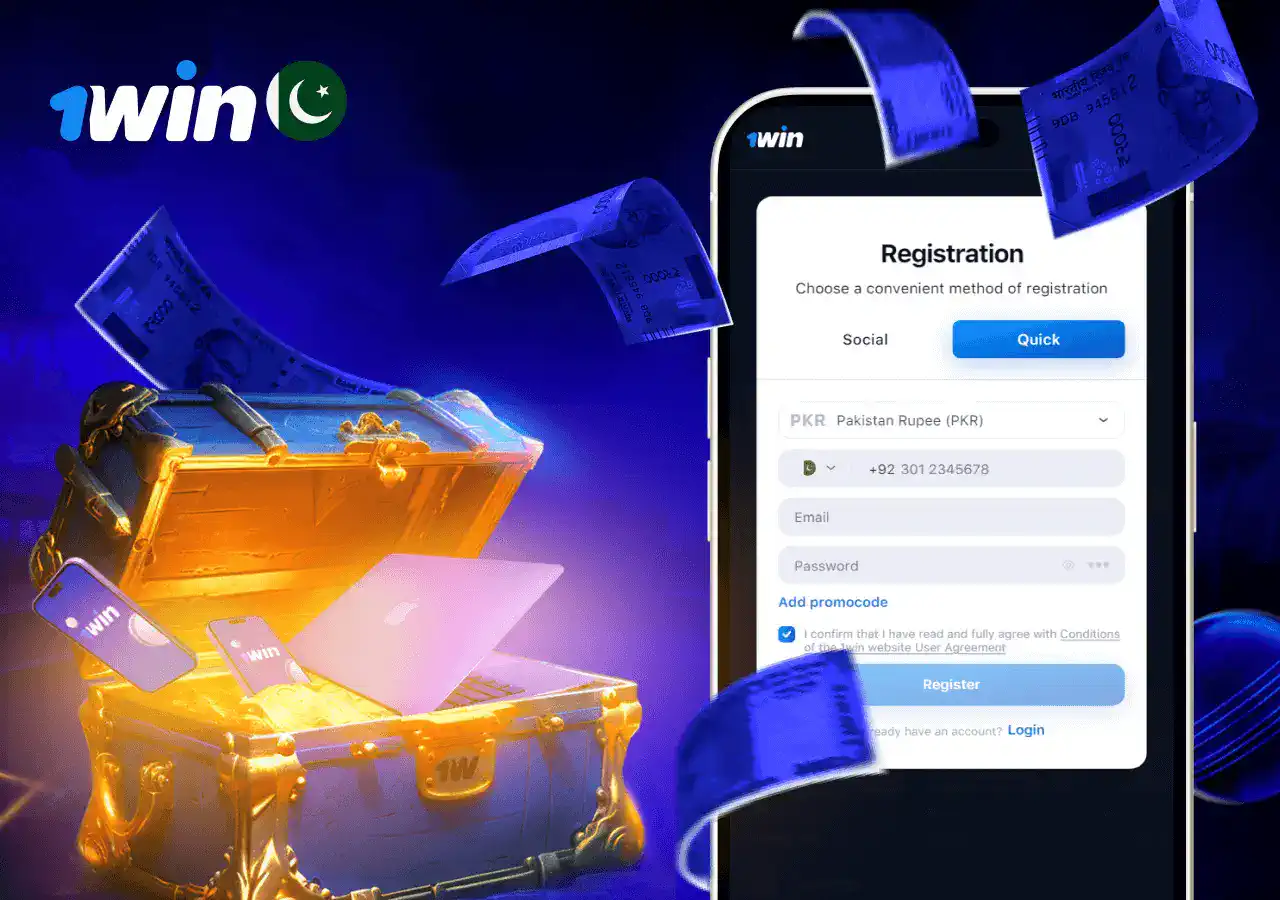 1win register and login process